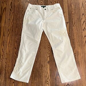 Lauren Ralph Lauren Off-White Denim Pants Size 14